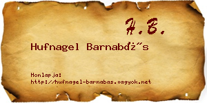 Hufnagel Barnabás névjegykártya